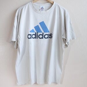 Vintage 90s‎ Adidas Equipment T-Shirt Mens Large White USA Made Spell Out Tee